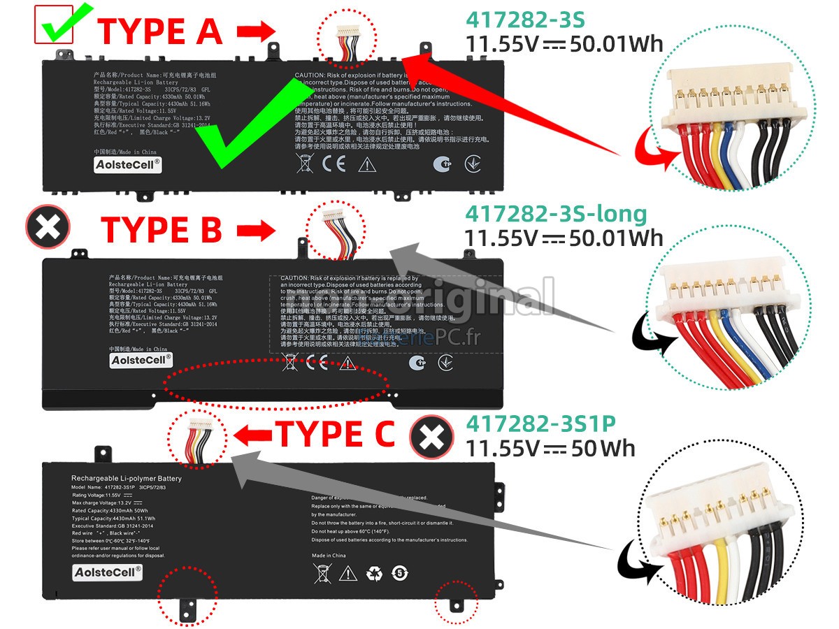 batterie pour Infinix 417282-3S