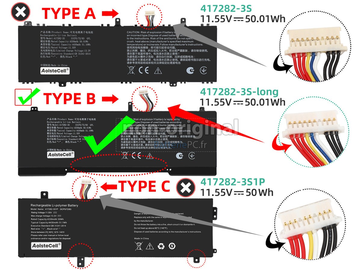 batterie pour Infinix 417282-3S