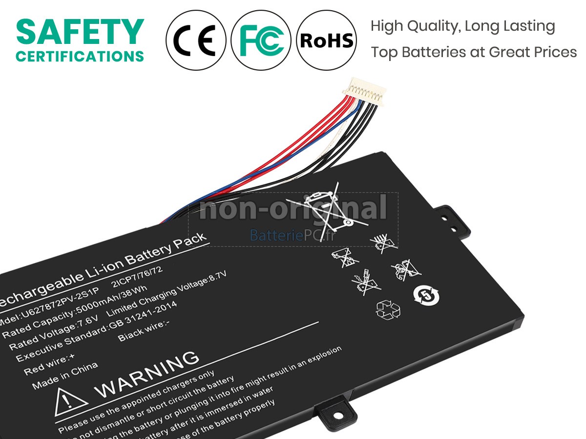 batterie pour INSYS U627872PV-2S1P