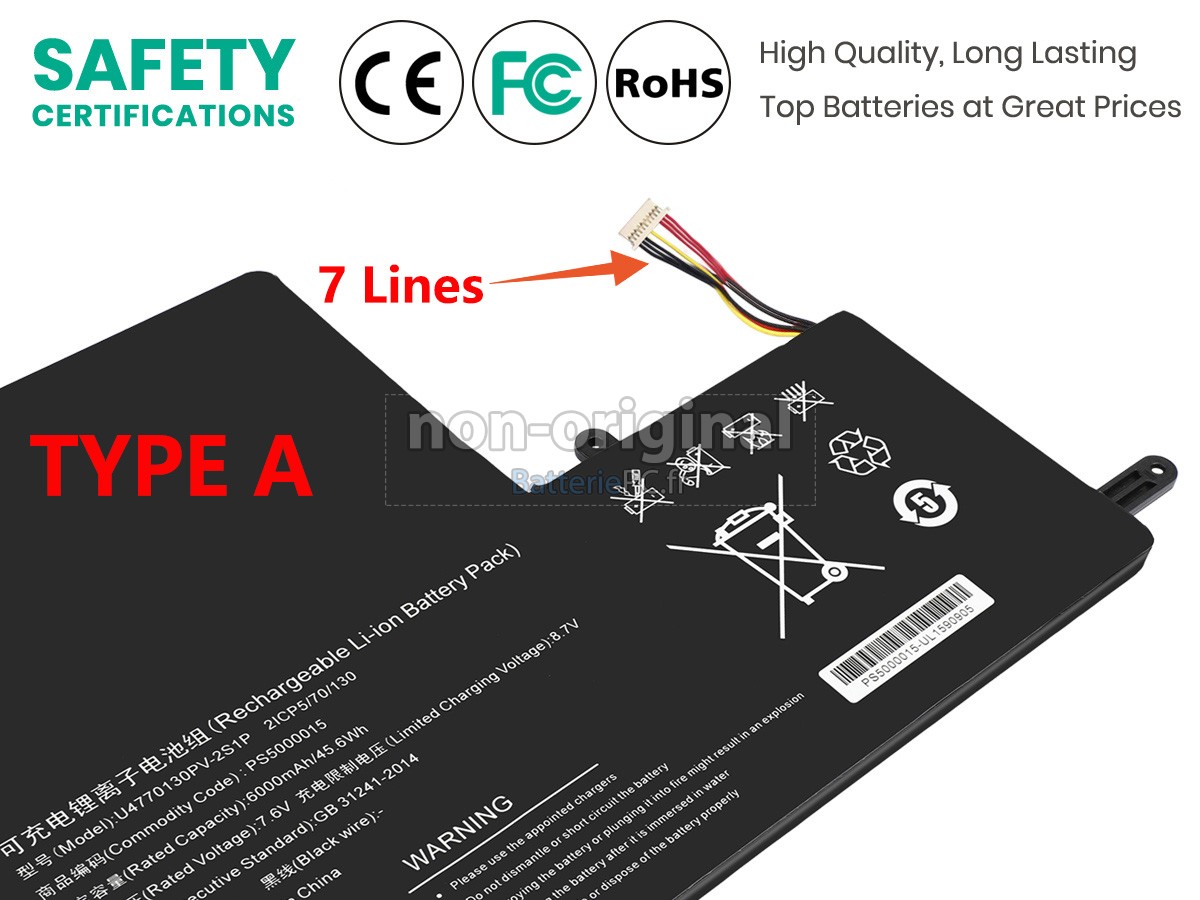 batterie pour IPASON MAXBOOK P2 PRO P157ABN5A