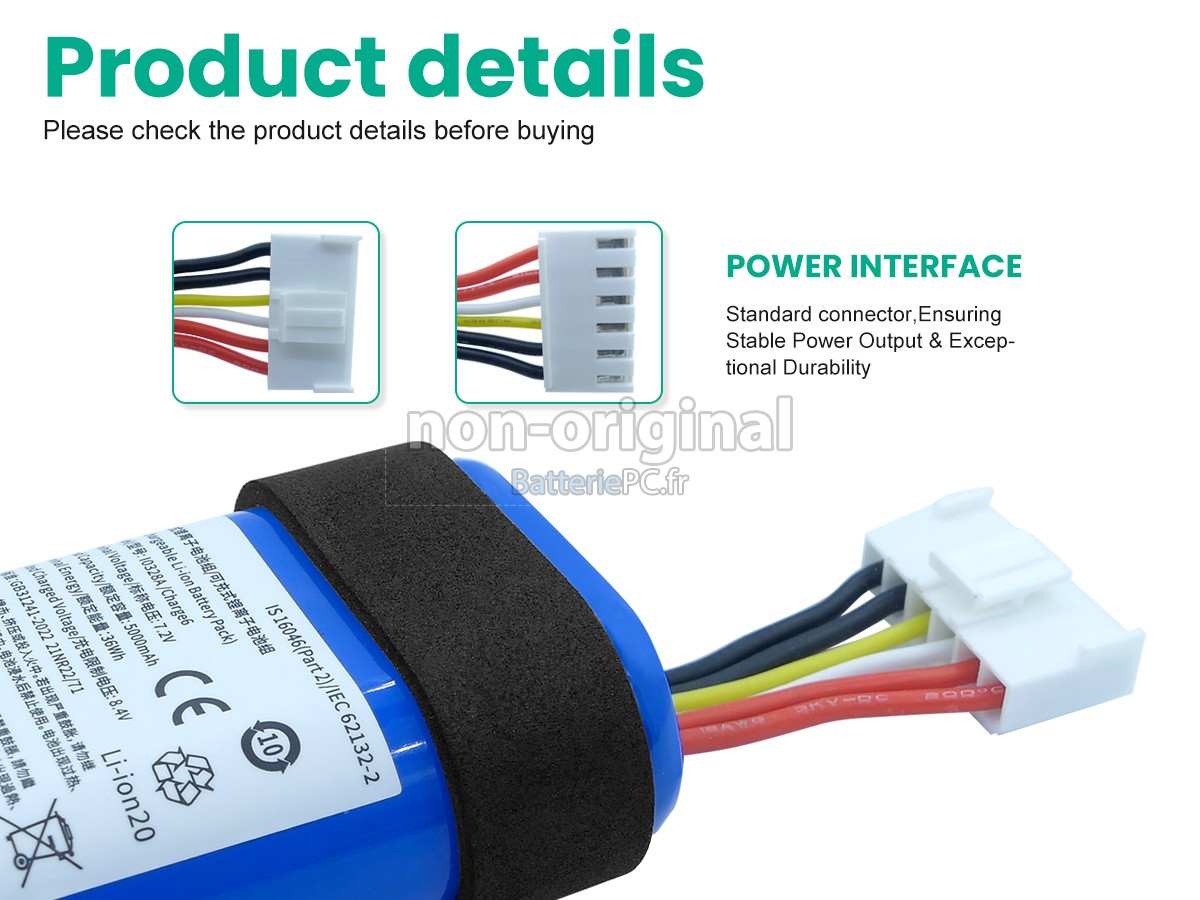 batterie pour JBL CHARGE 6