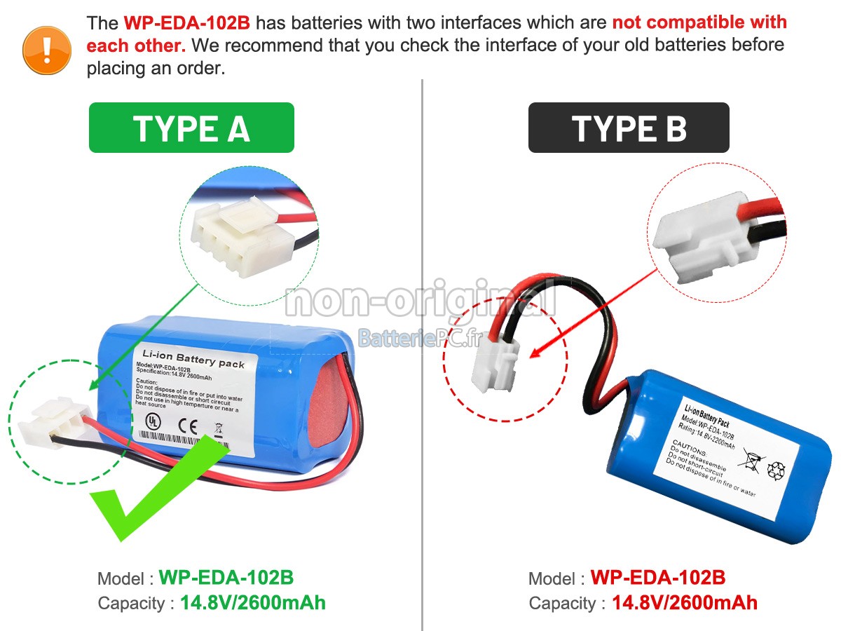 batterie pour KADEY YASEN ECG-903A