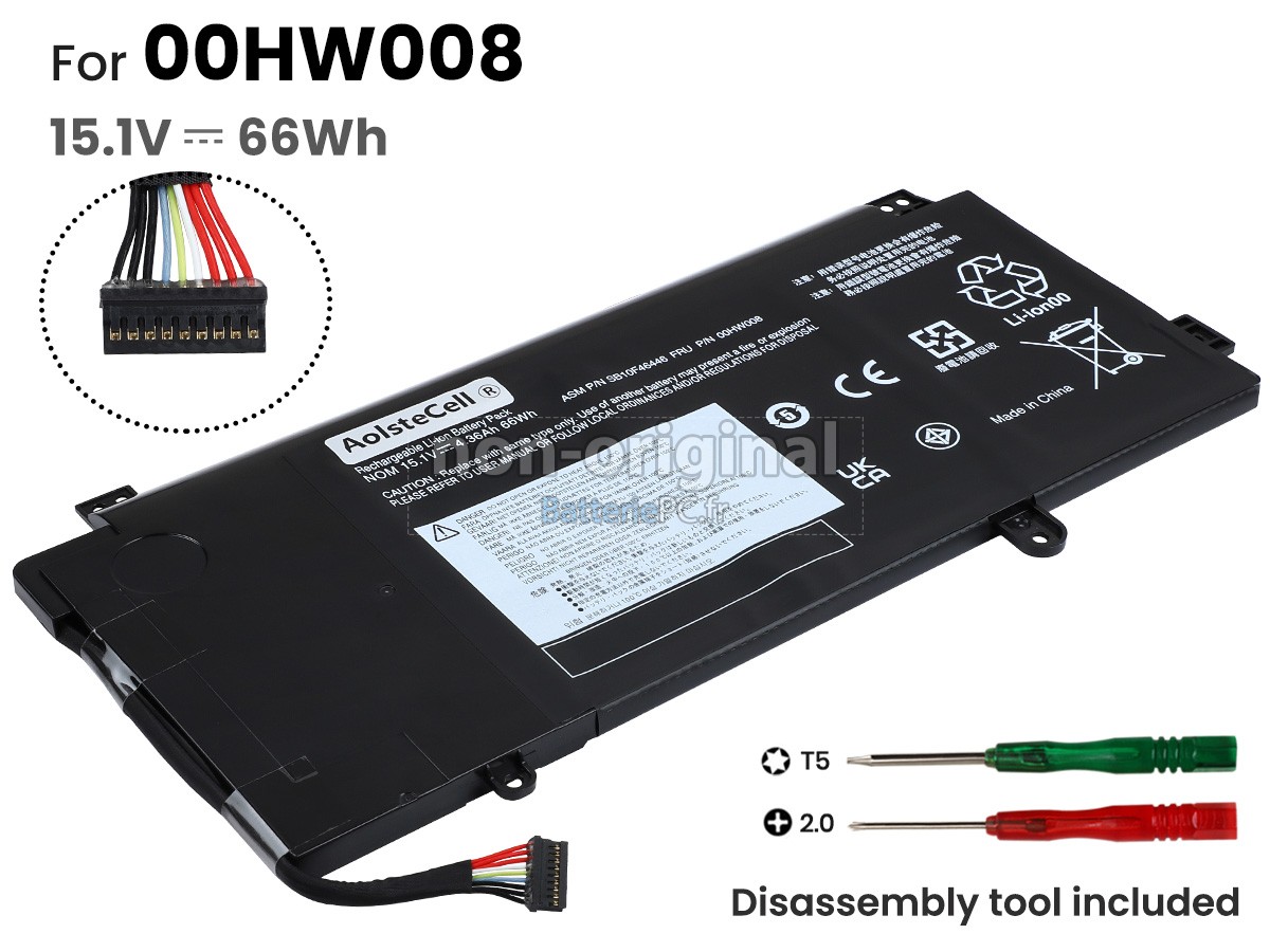 batterie pour Lenovo 00HW008