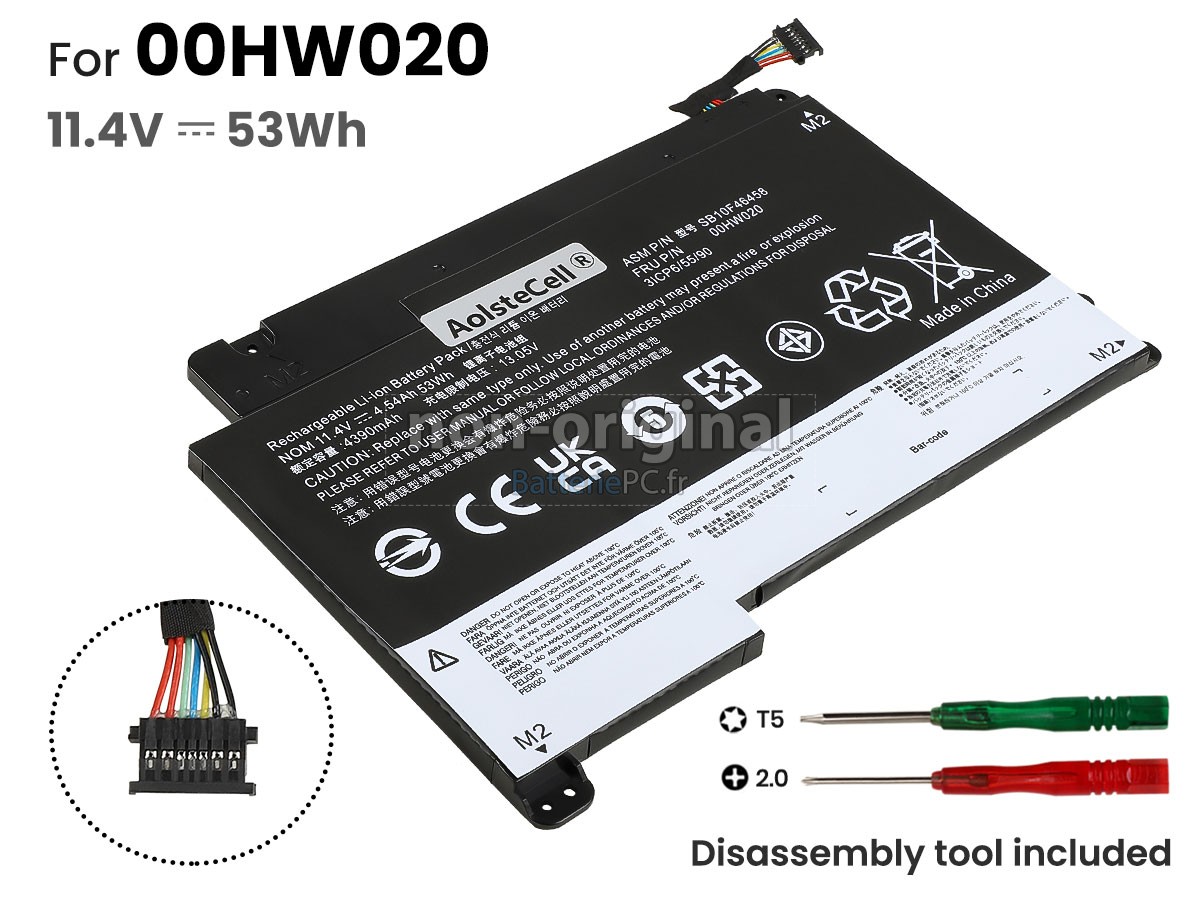 batterie pour Lenovo ThinkPad YOGA 460-20ELS03A00