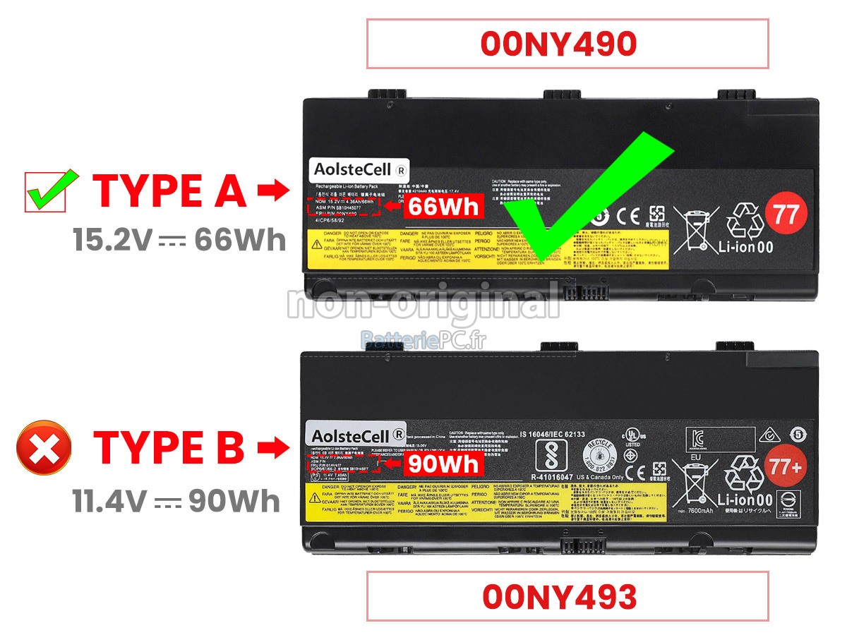 batterie pour Lenovo SB10H45077