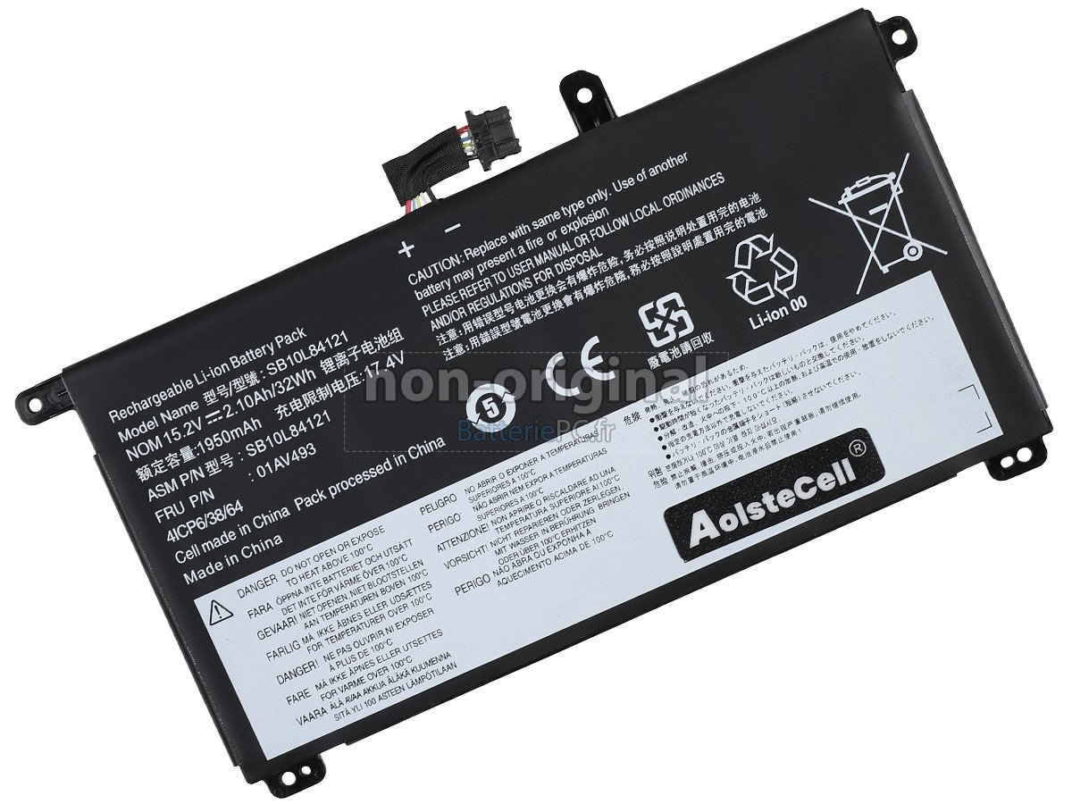 batterie pour Lenovo ThinkPad T570 20JW000DUS