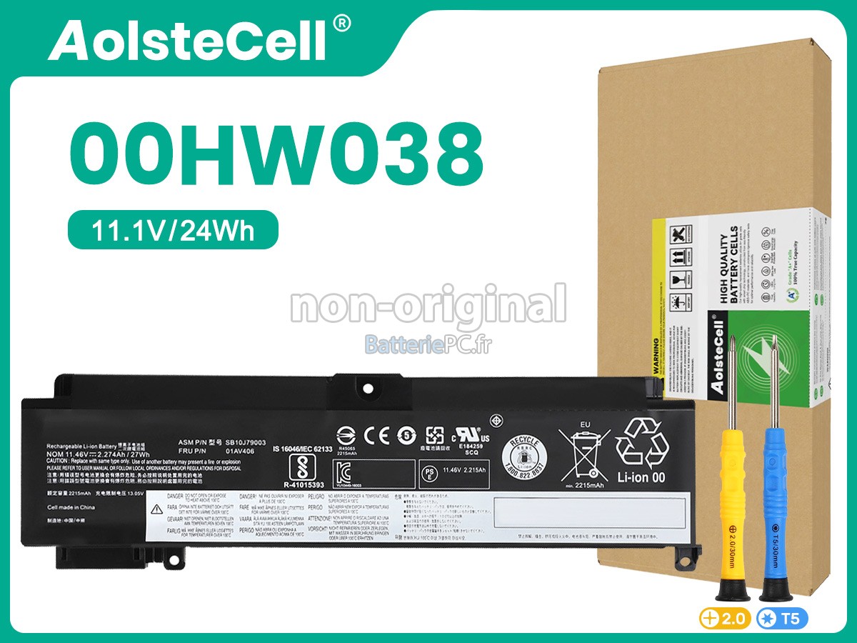 batterie pour Lenovo 00HW038