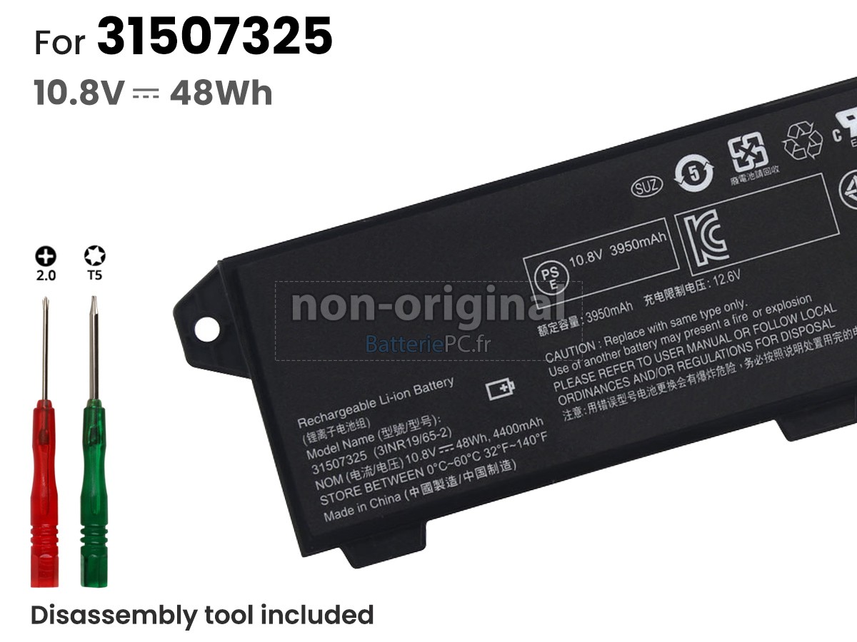 batterie pour Lenovo 31507325