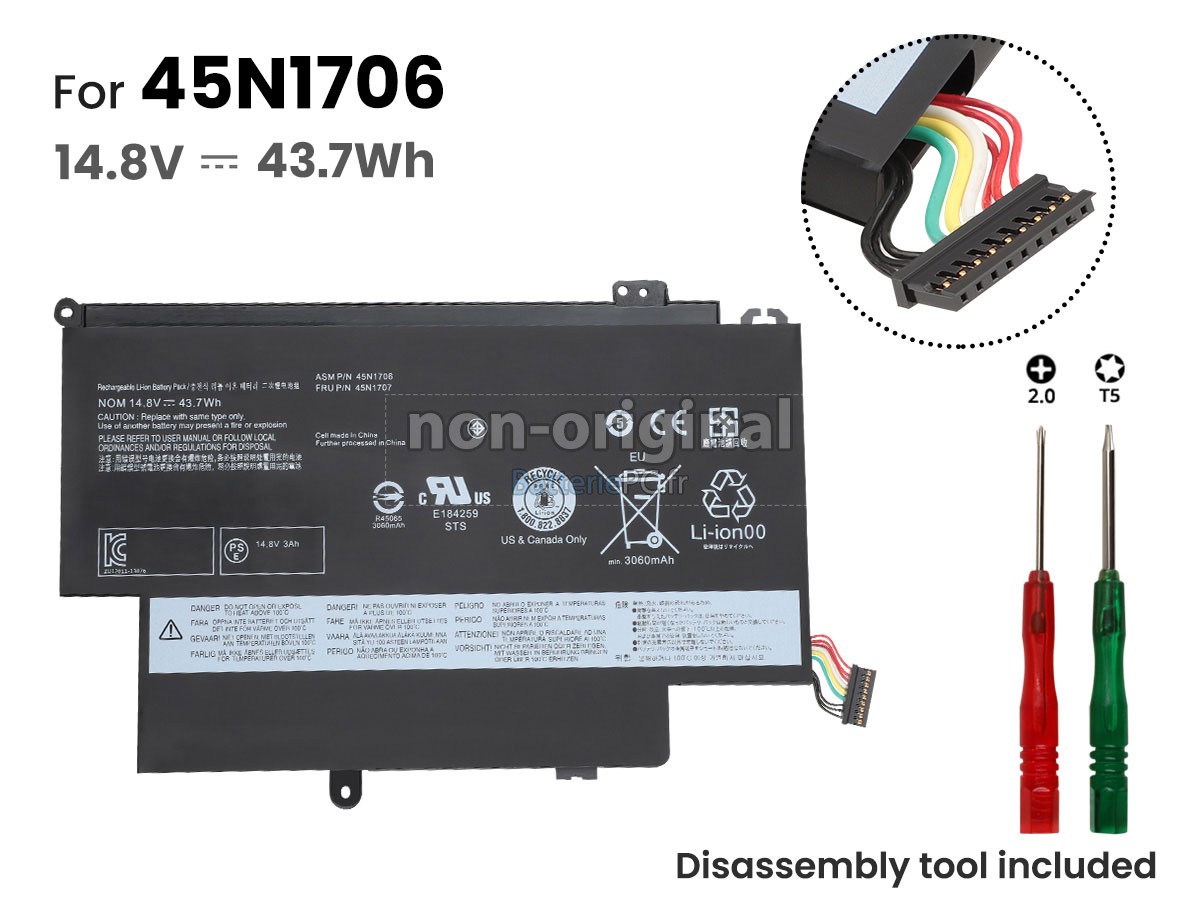 batterie pour Lenovo 45N1705