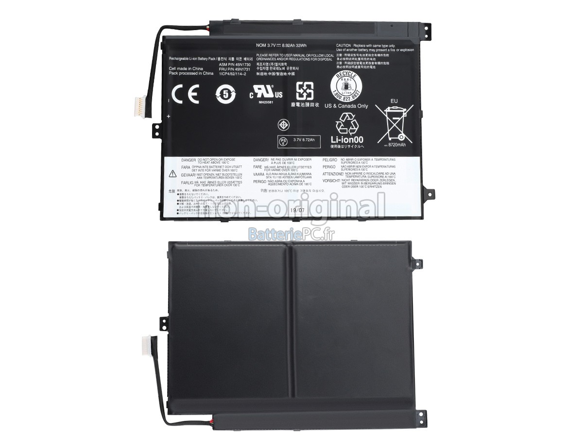 batterie pour Lenovo 45N1733