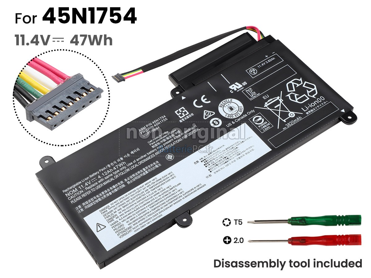 batterie pour Lenovo 45N1757