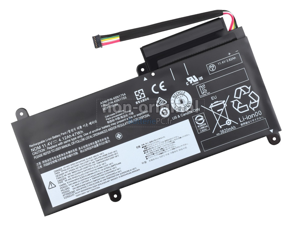 batterie pour Lenovo 45N1757