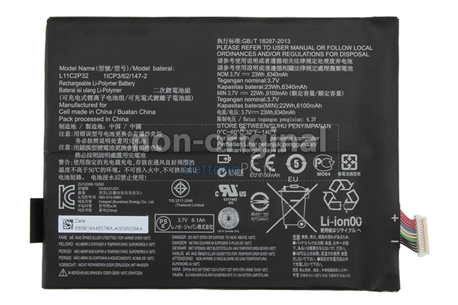 batterie pour Lenovo IDEATAB S6000H