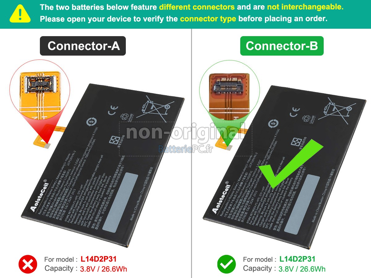 batterie pour Lenovo TB2-X30F