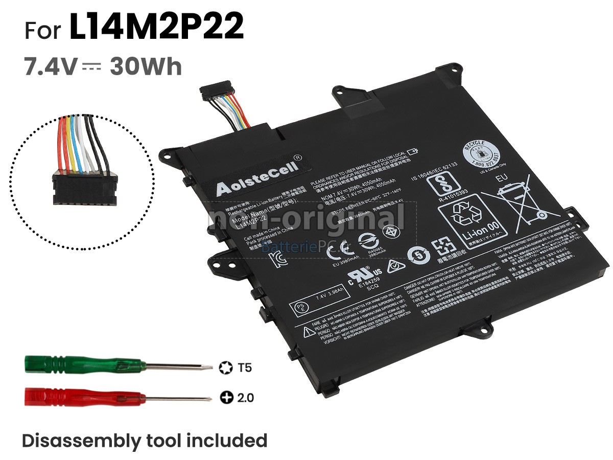 batterie pour Lenovo L14S2P21(2ICP6/54/90)