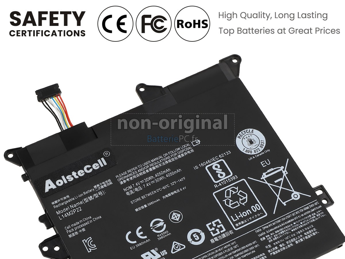 batterie pour Lenovo L14S2P21(2ICP6/54/90)