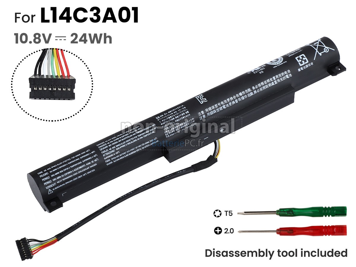 batterie pour Lenovo L14S3A01(3INR19/65)