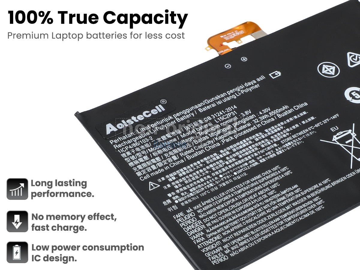 batterie pour Lenovo L15C2P31(1ICP4/86/103-2)