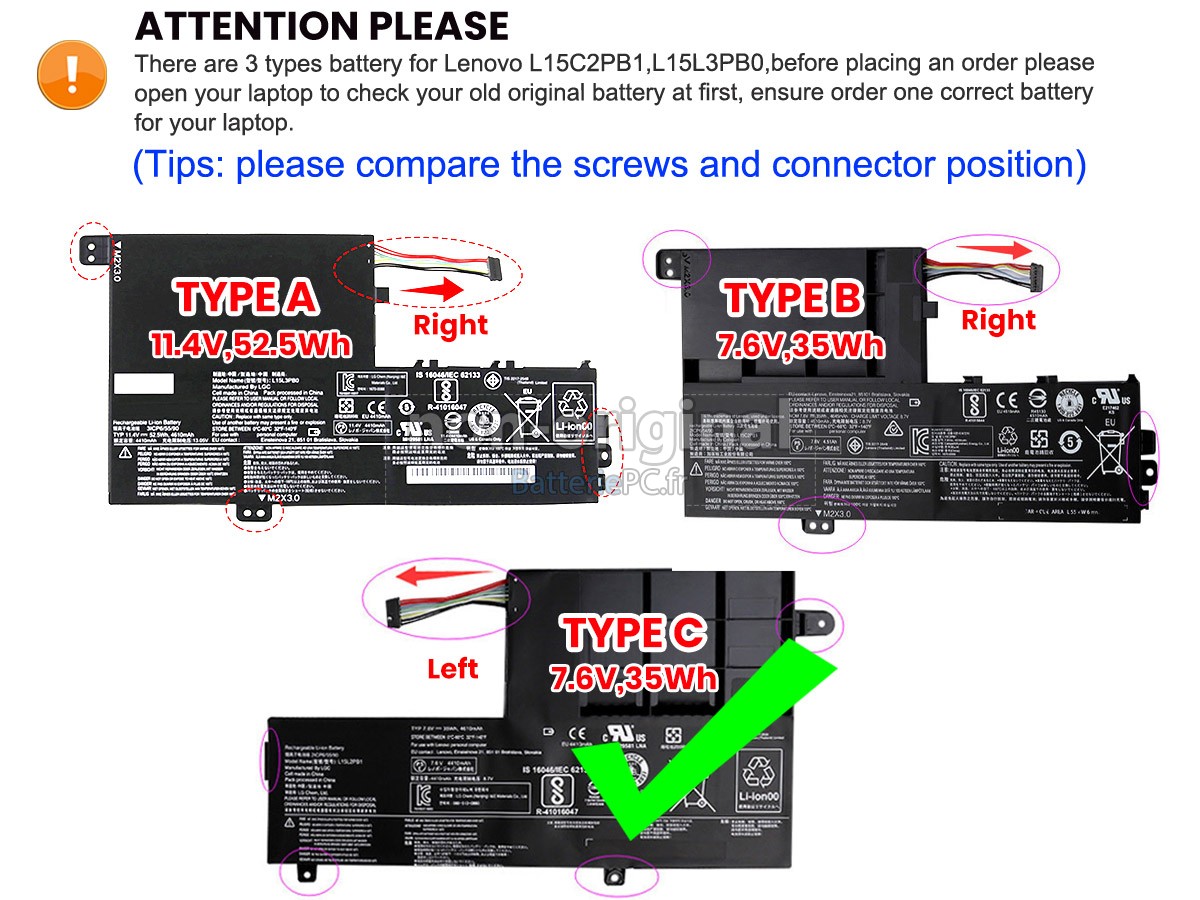 batterie pour Lenovo YOGA 520-14IKB(80X8009GGE)