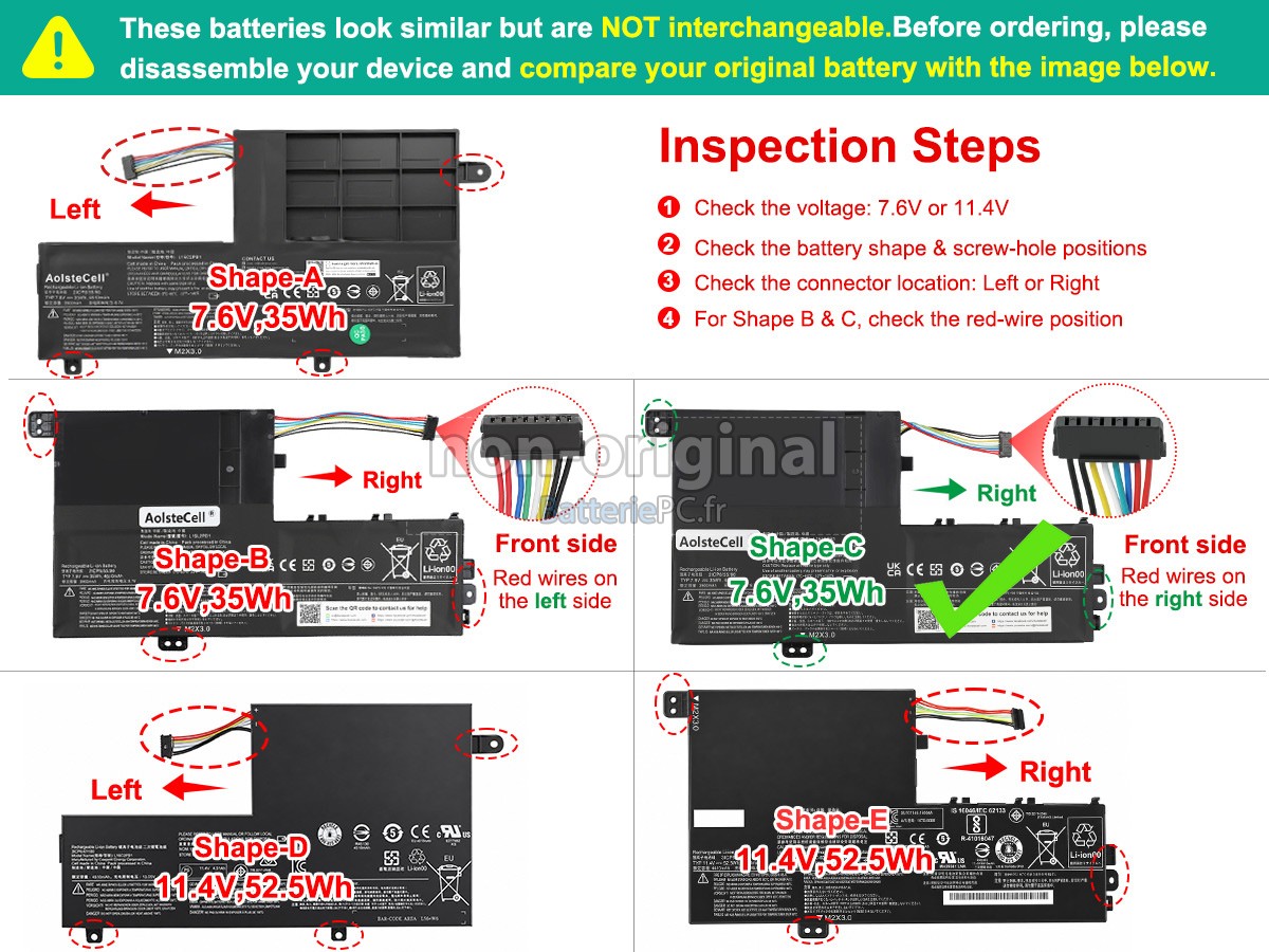 batterie pour Lenovo L15M2PB1