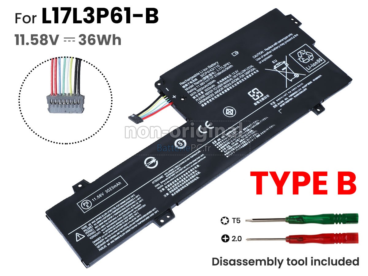batterie pour Lenovo IdeaPad 320S-13IKB-81AK00C7GE