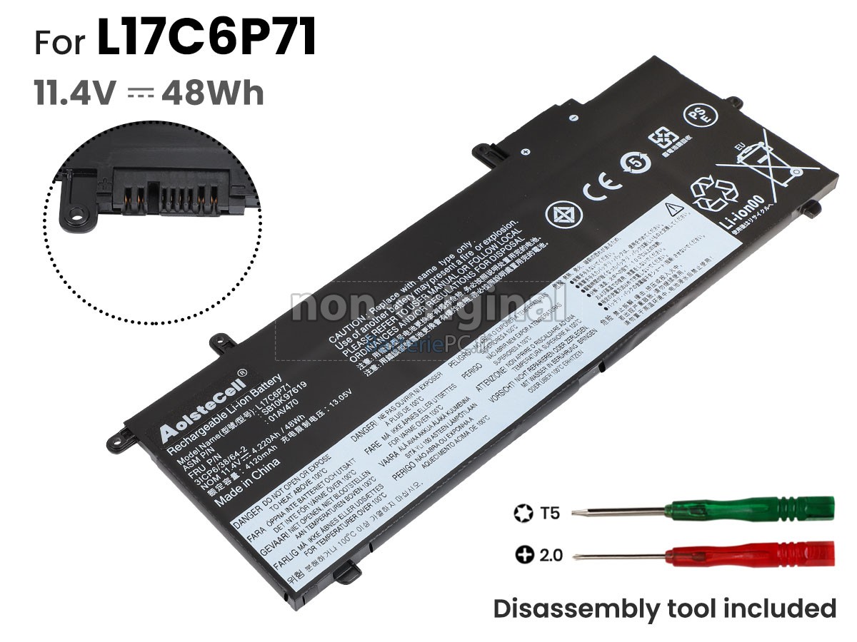 batterie pour Lenovo L17M6P71(3ICP6/38/64-2)