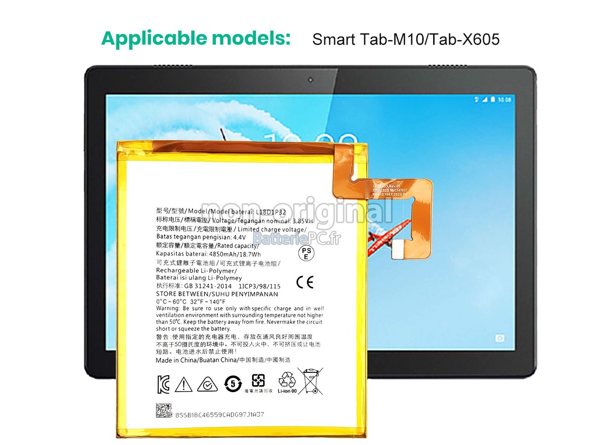 batterie pour Lenovo L18D1P32