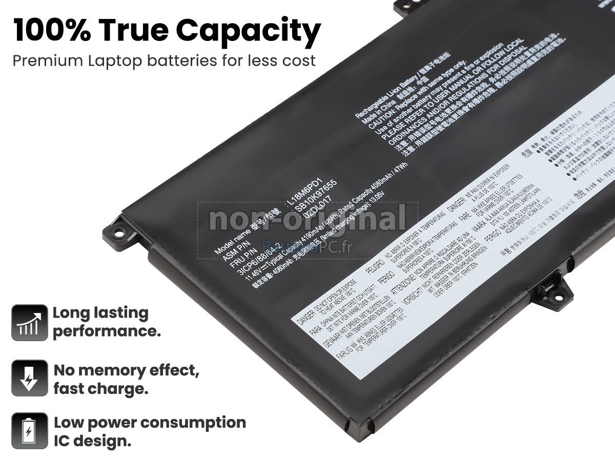batterie pour Lenovo SB10K97657