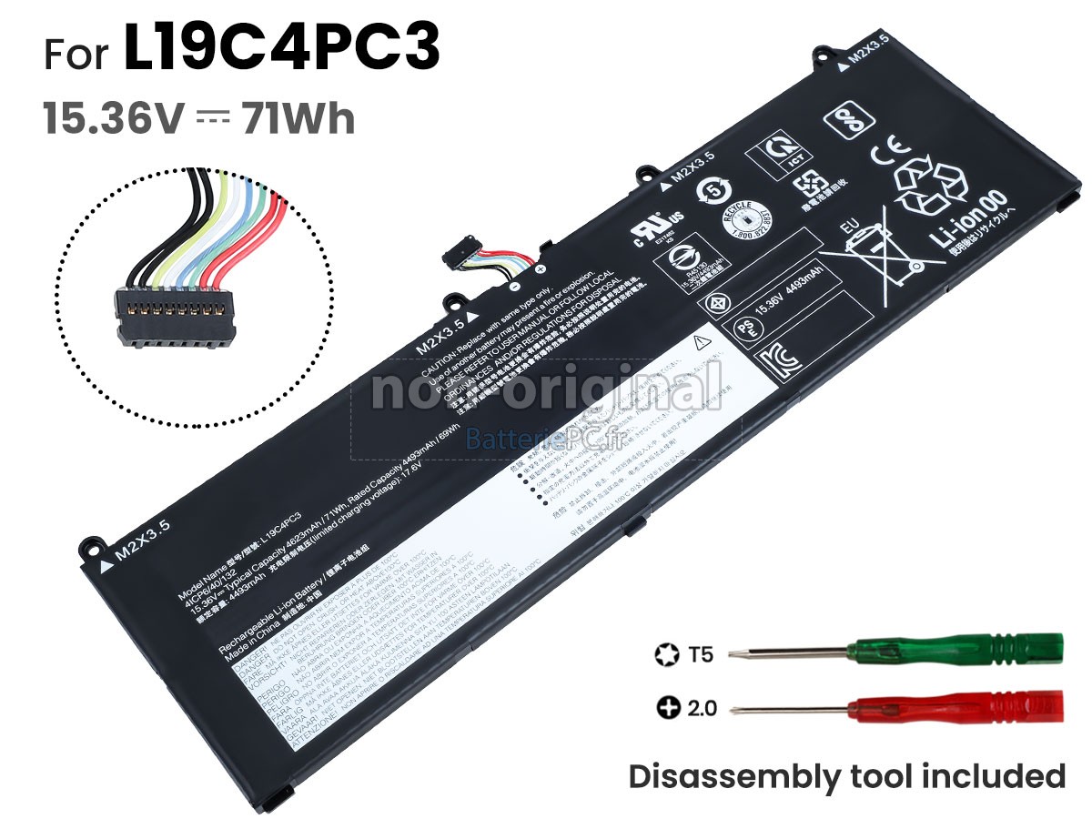 batterie pour Lenovo LEGION S7-15ARH5-82HM000NLT