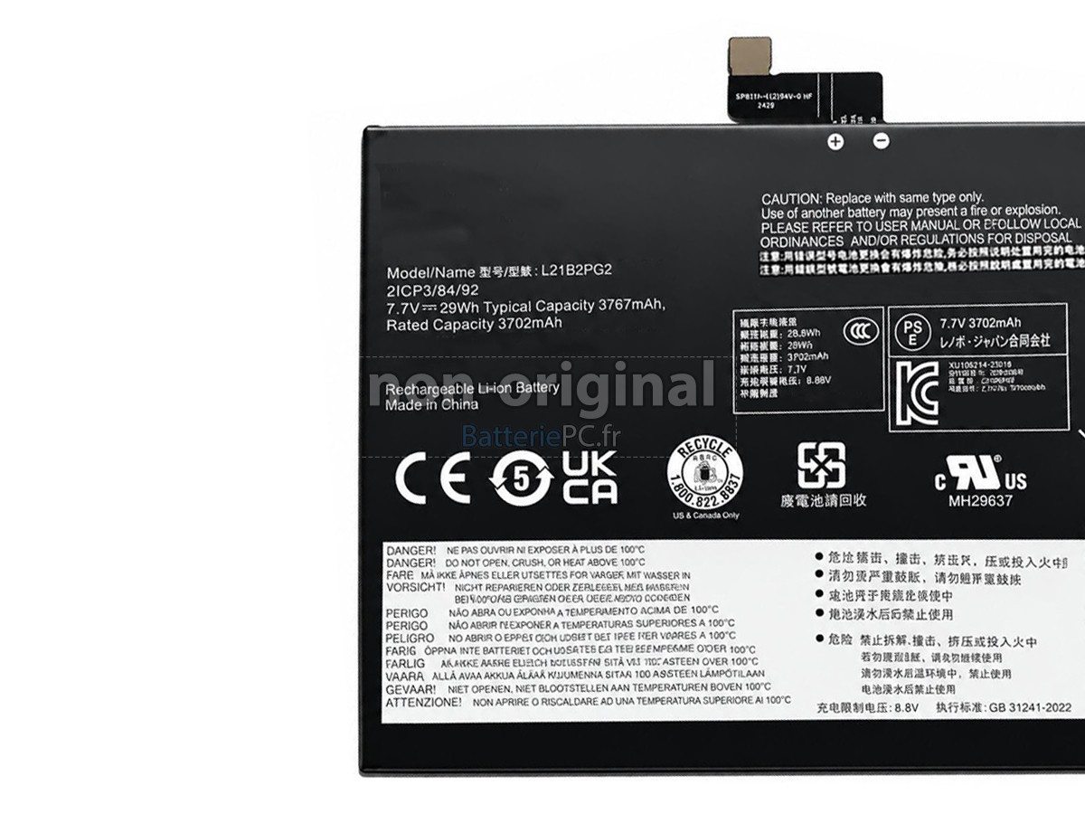 batterie pour Lenovo 5B11F38376