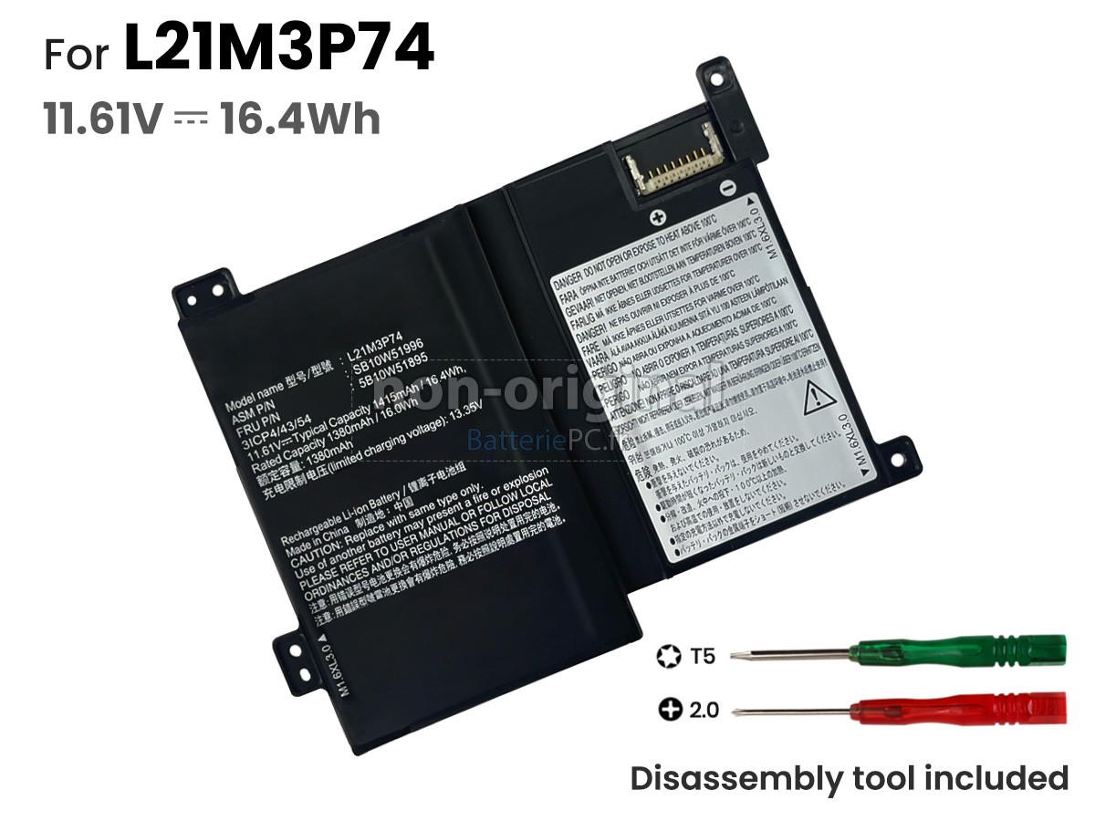 batterie pour Lenovo L21M3P74(3ICP4/43/54)