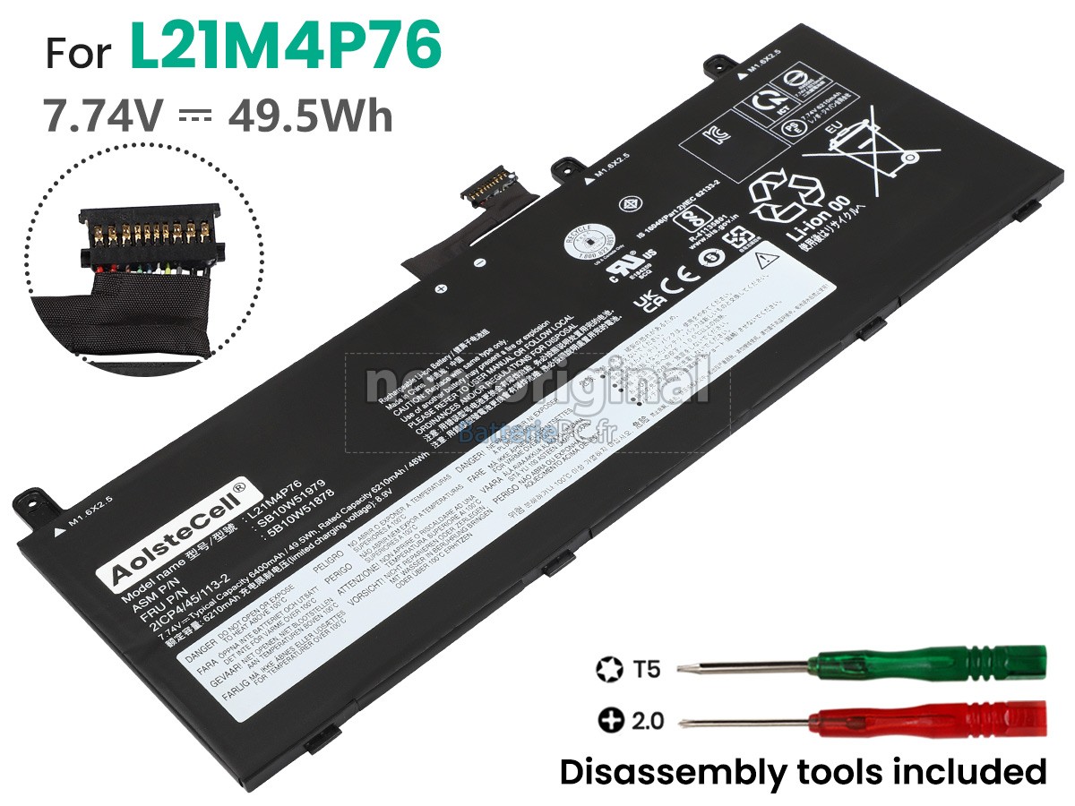 batterie pour Lenovo ThinkPad X13S GEN 1-21BX000PFR