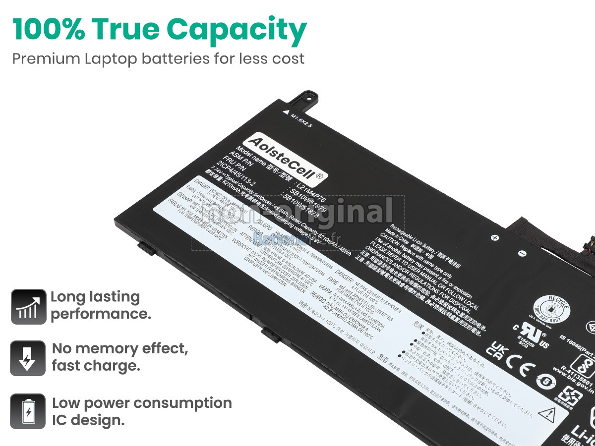 batterie pour Lenovo ThinkPad X13S GEN 1-21BX000PFR