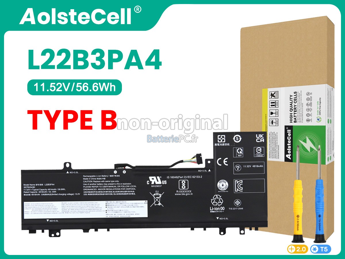 batterie pour Lenovo IdeaPad SLIM 5 14ABR8-82XE006UFR