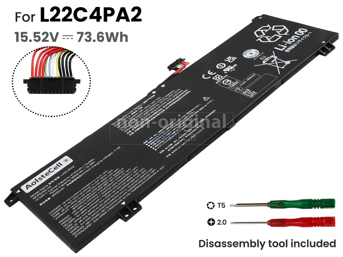 batterie pour Lenovo LEGION SLIM 5 14APH8-82Y50005FR