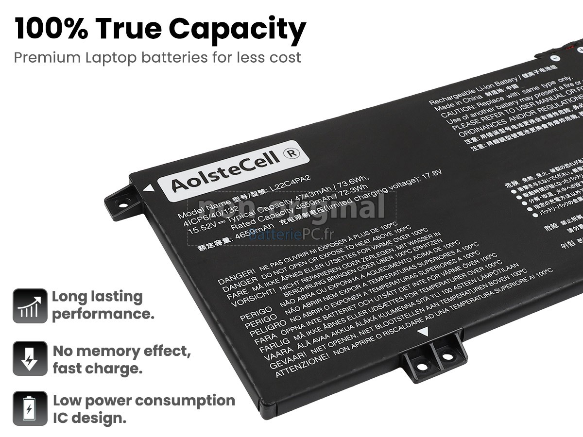 batterie pour Lenovo LEGION SLIM 5 14APH8-82Y50005FR