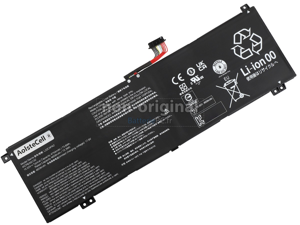 batterie pour Lenovo LEGION SLIM 5 14APH8-82Y50005FR