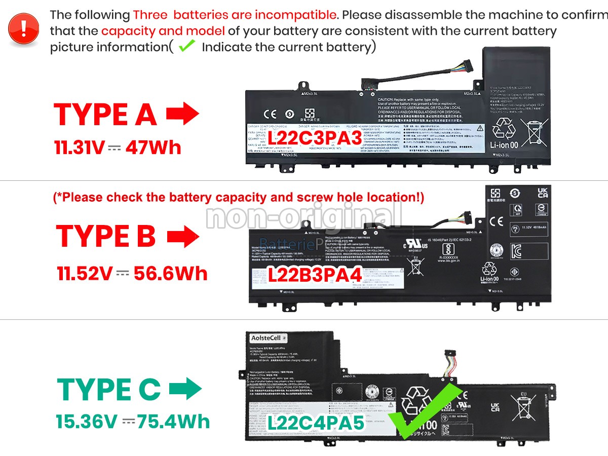 batterie pour Lenovo IdeaPad SLIM 5 16ABR8-82XG008EAX