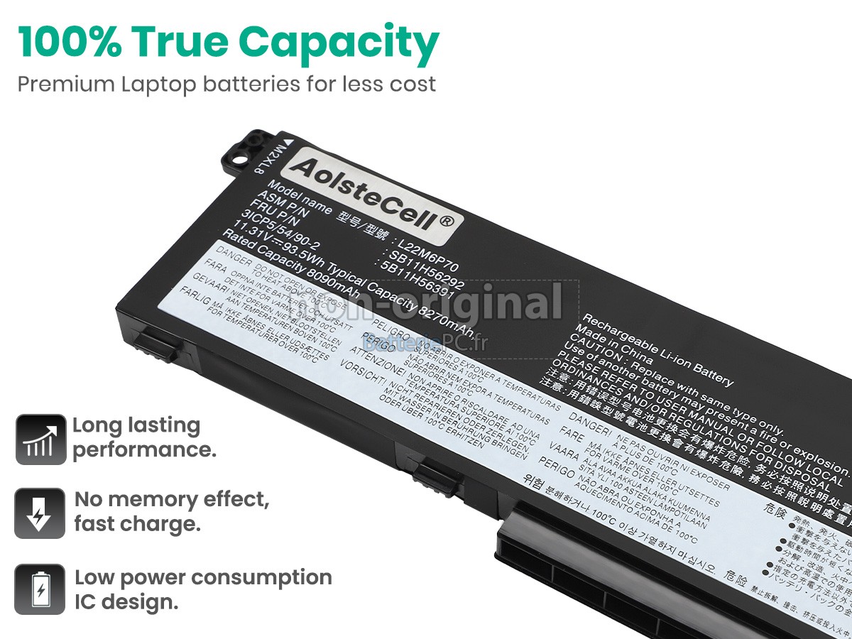 batterie pour Lenovo L22C6P70