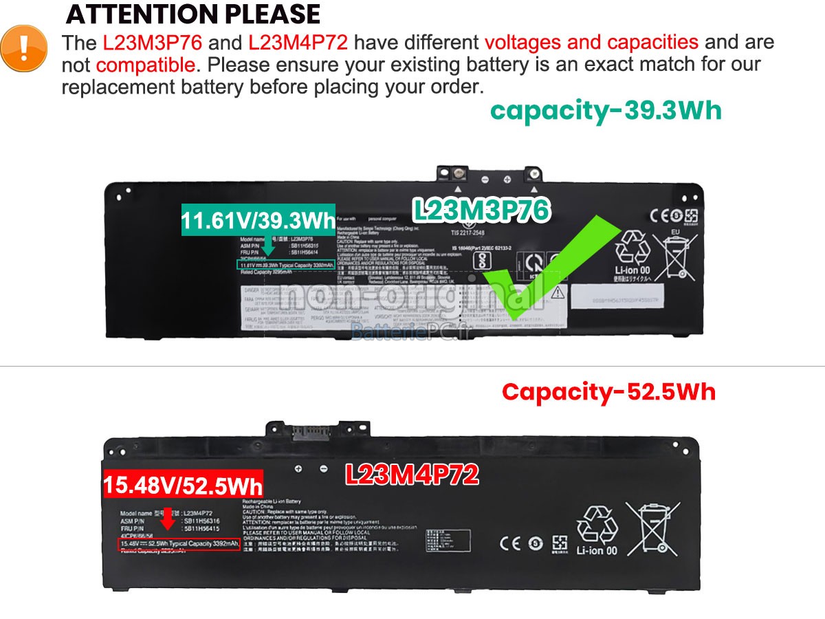 batterie pour Lenovo ThinkPad T14 GEN 5-21ML005GSC