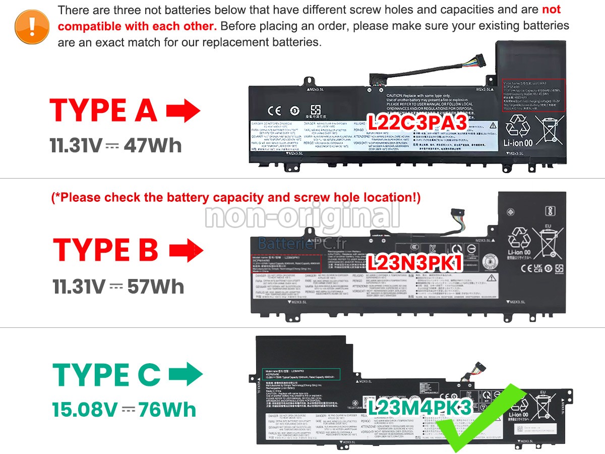 batterie pour Lenovo IdeaPad SLIM 5 16AHP9-83DD000UKR