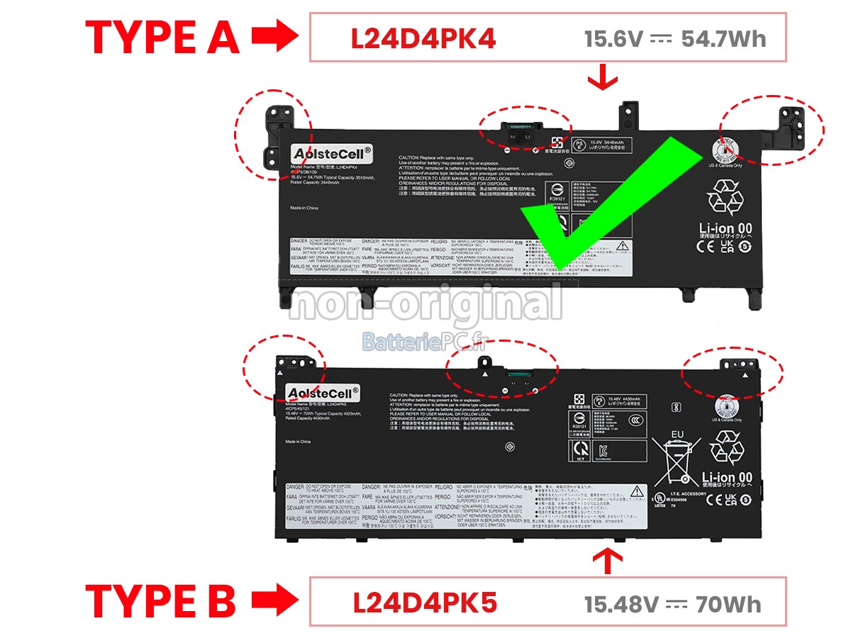 batterie pour Lenovo IdeaPad SLIM 5 15ARP10-83J30029BM