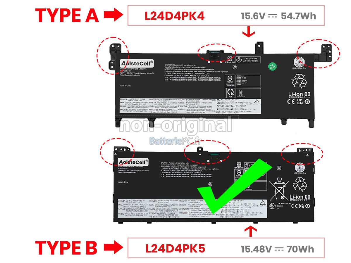 batterie pour Lenovo IdeaPad SLIM 5 15ARP10-83J30029BM