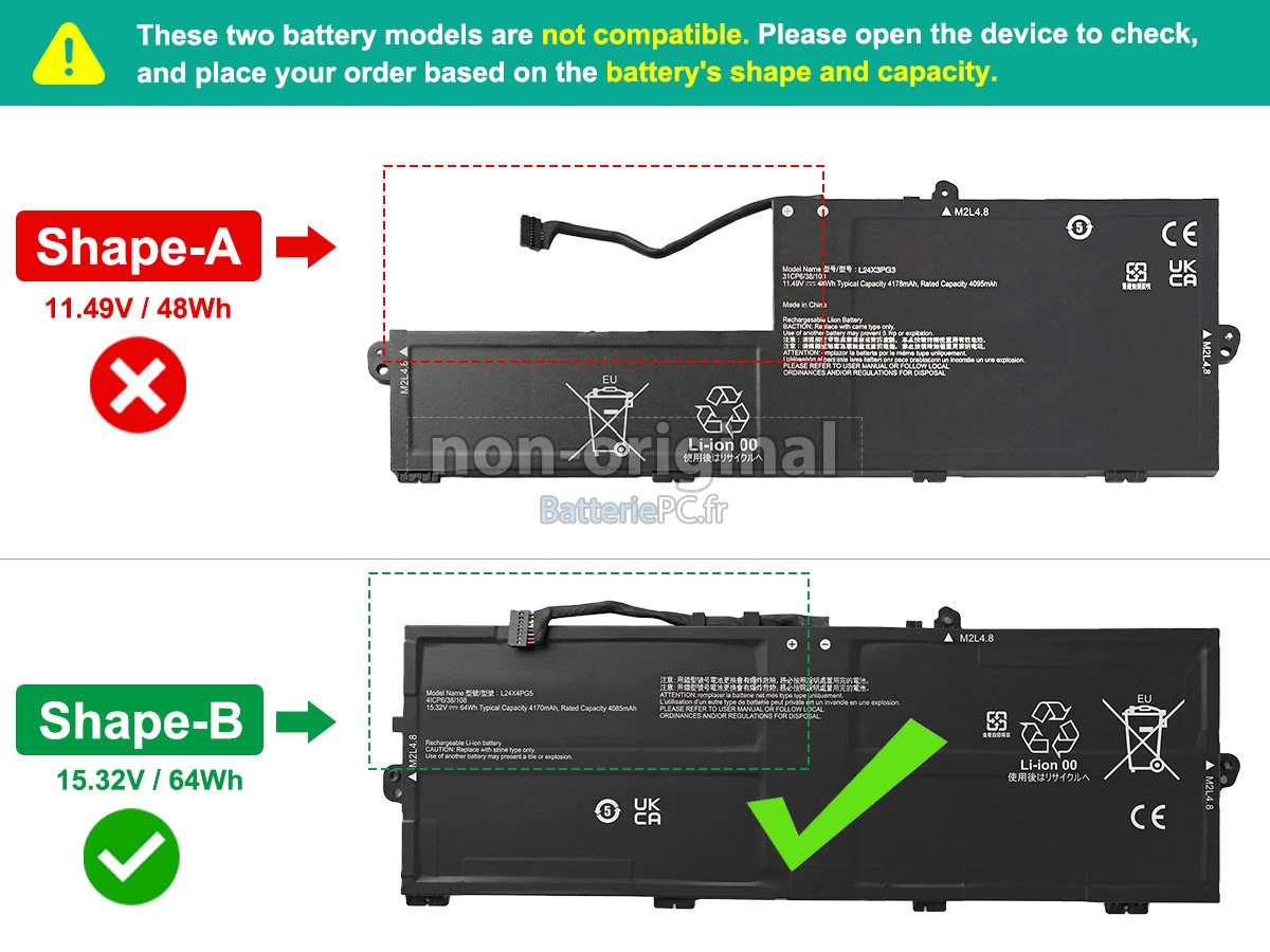 batterie pour Lenovo ThinkPad E16 GEN 3-22AY000XGP