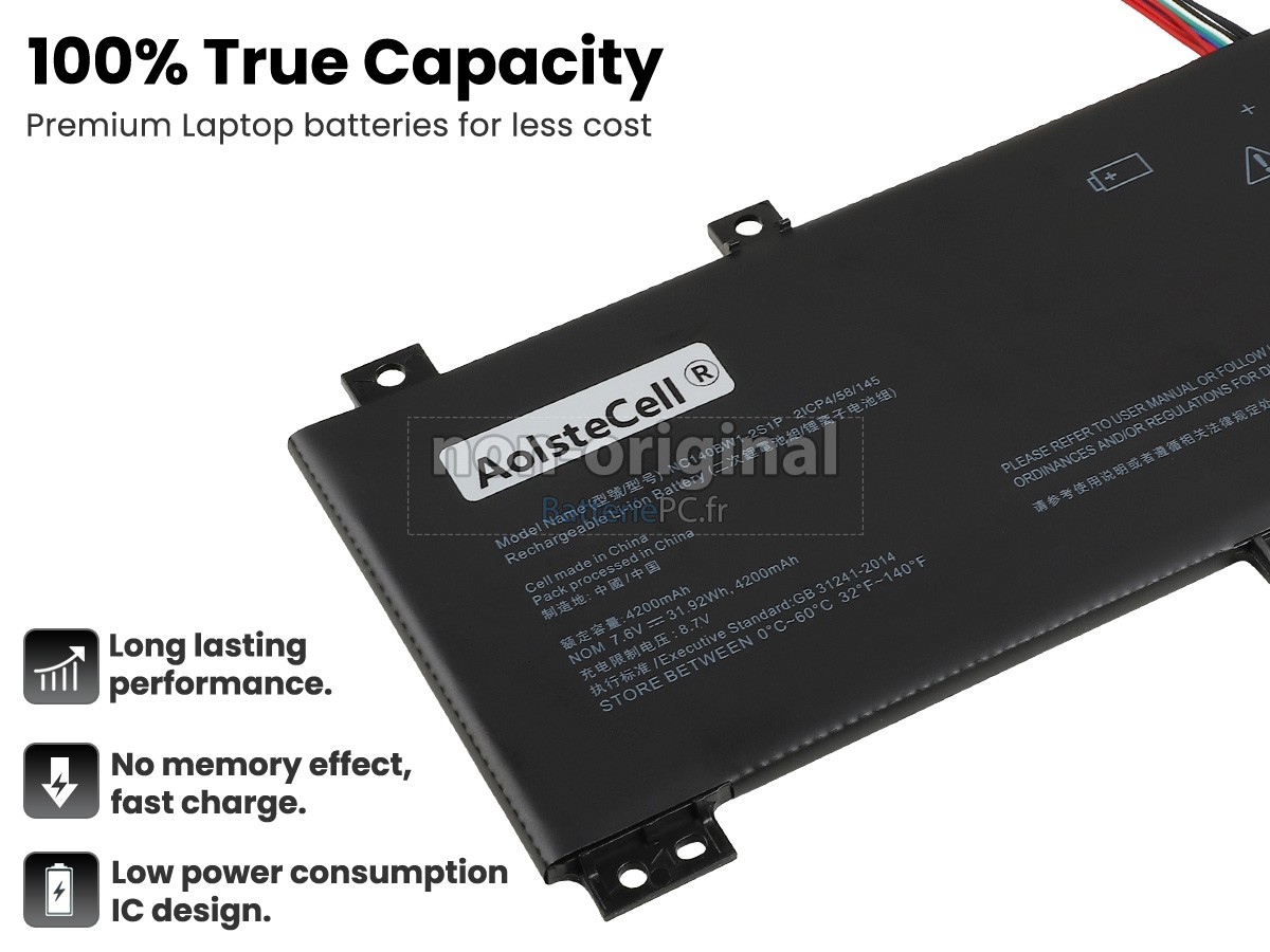 batterie pour Lenovo IdeaPad 100S-14IBR(80R9002WGE)