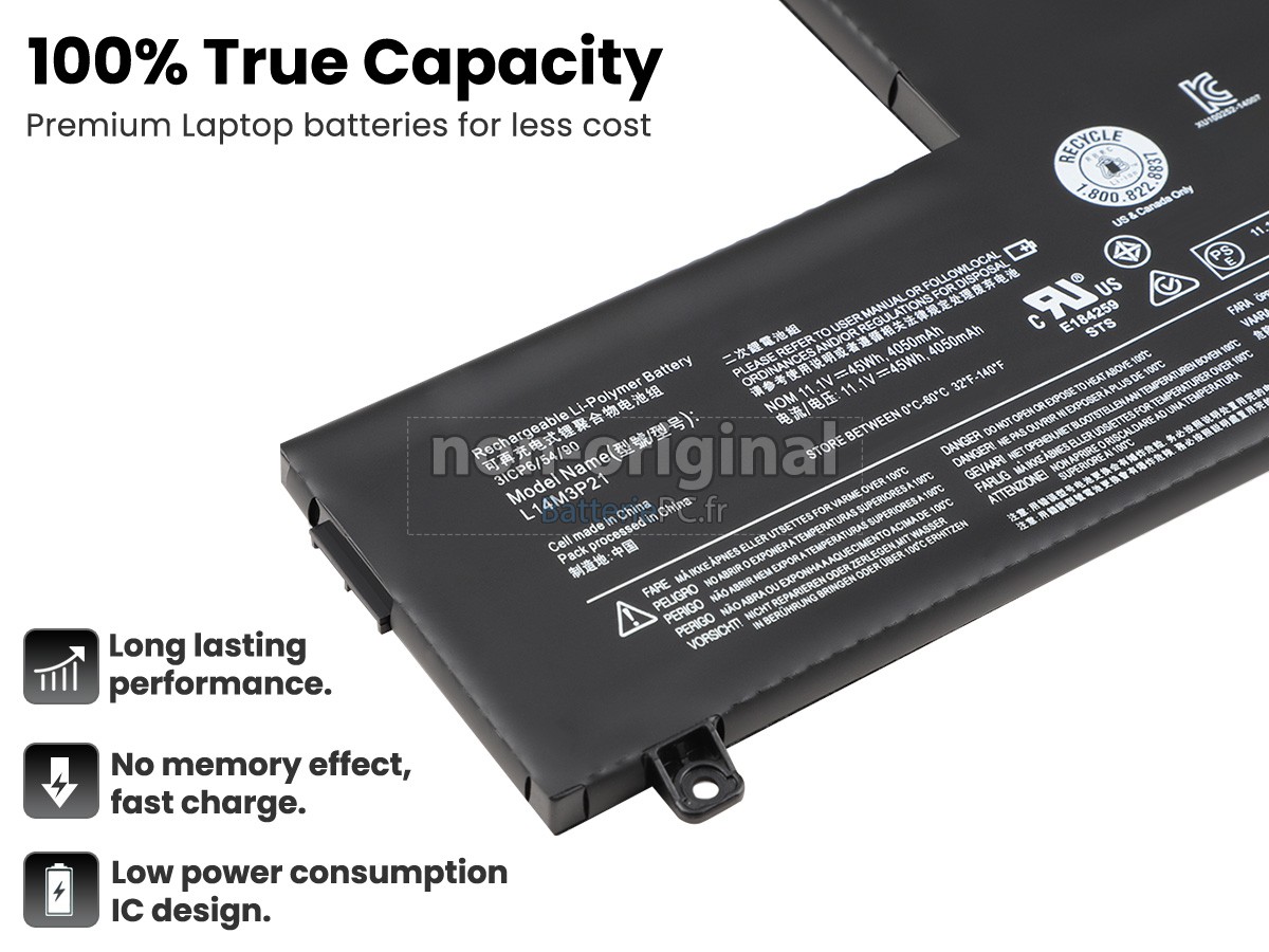 batterie pour Lenovo L14L3P21(3ICP6/55/90)