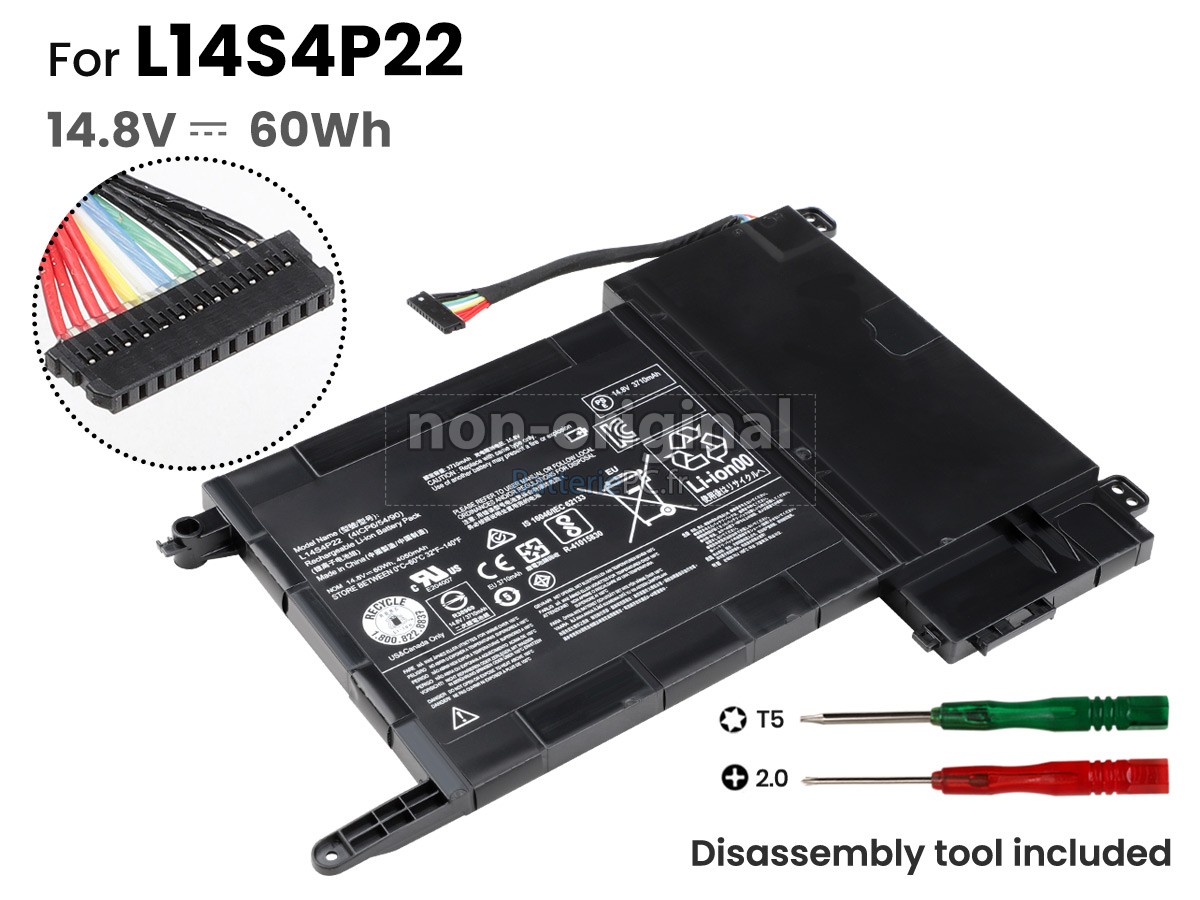 batterie pour Lenovo L14S4P22(4ICP6/54/90)