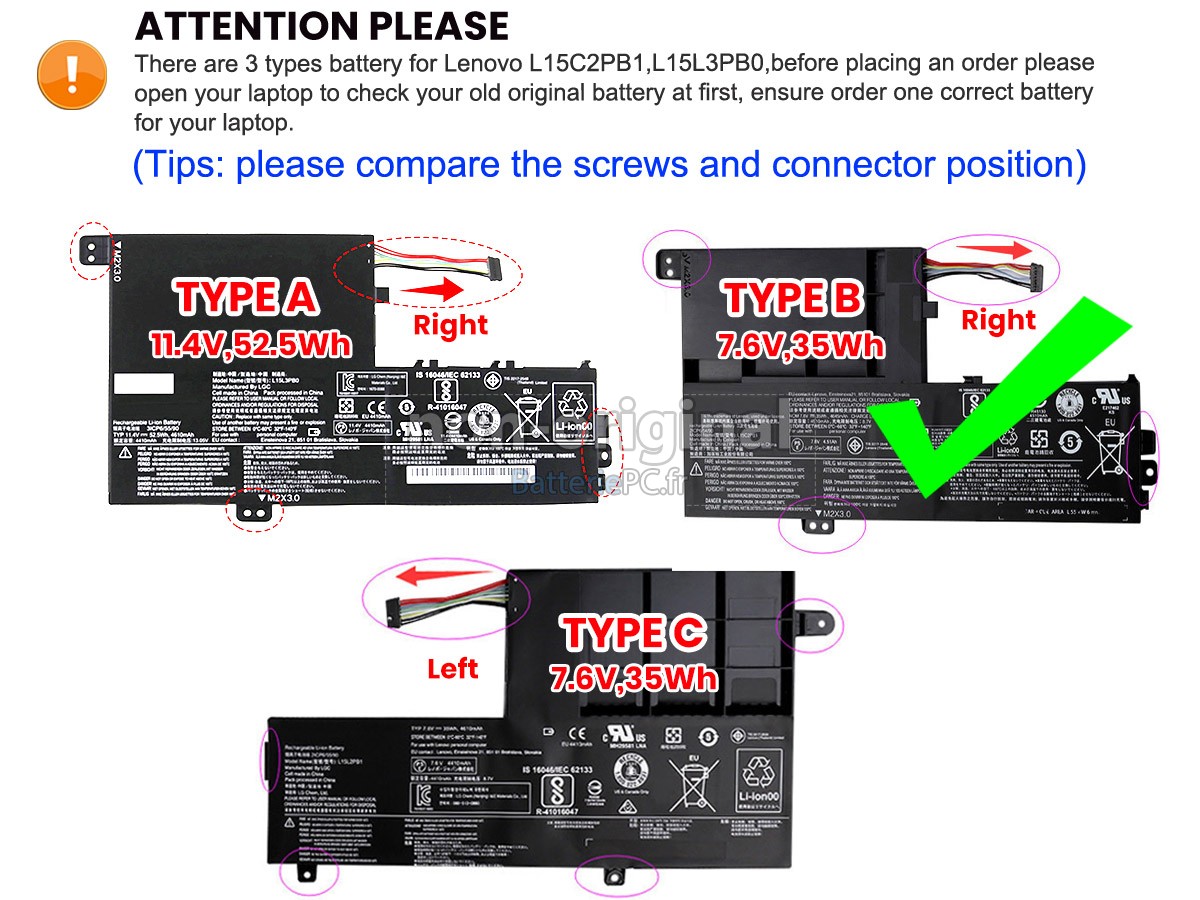 batterie pour Lenovo YOGA 520-14IKB(80X8009GGE)