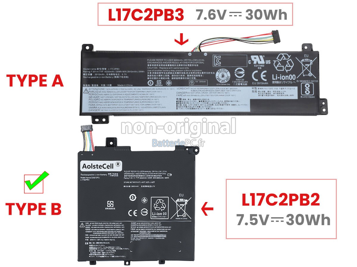 batterie pour Lenovo L17M2PB2