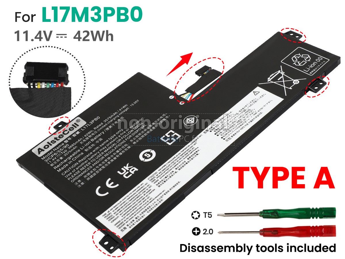 batterie pour Lenovo L17M3PB0